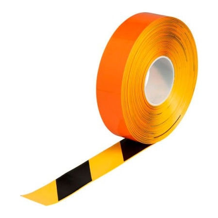Brady Brady ToughStripe Max Floor Marking Tape, Vinyl, 2"W x 100'L, Blk/Yellow Stripe 149630